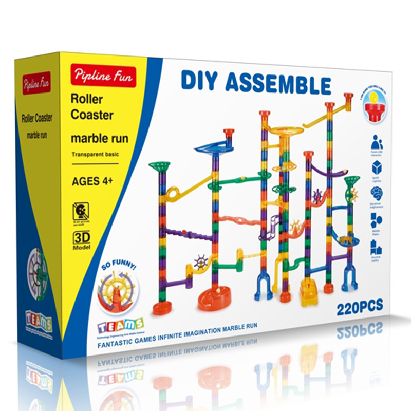 DIY Assemble 220 Pcs Marble Run Toys
