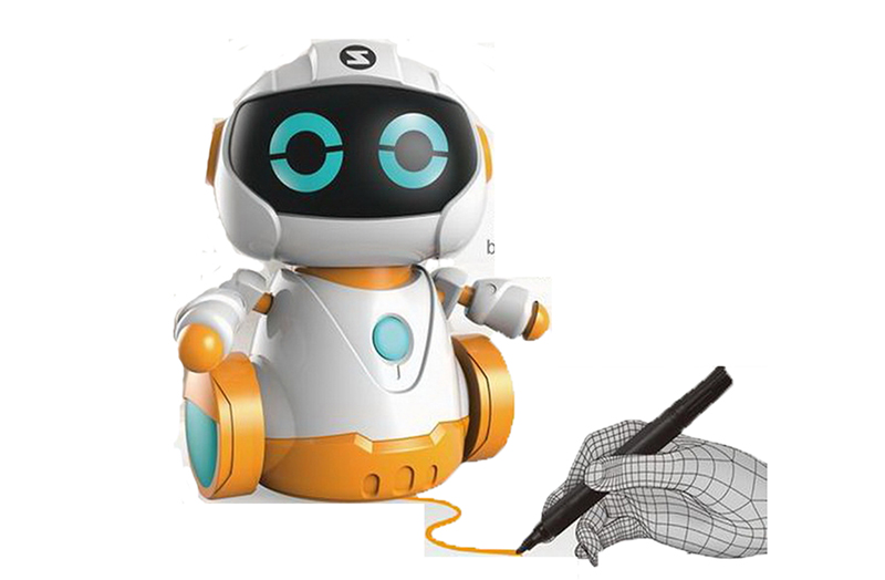 Smart Electric Brush Inductive Trace Robot