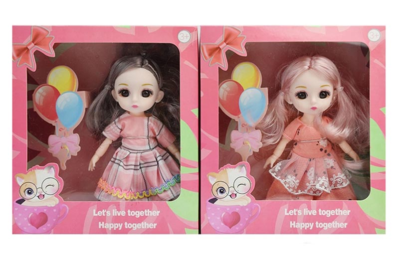 6'' Girls Dolls with Fashion Dress
