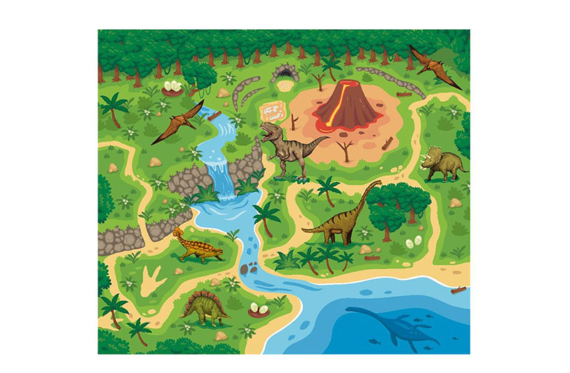 Dinosaur Theme Play Mats for Baby